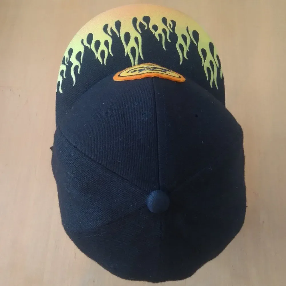 Vintage Nike Patch Custom Flames Brim Snap Back Hat
